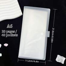 1pc A6 Minimalist Semi-Transparent Card Album, Sticker Storage Album, Planner Material Collection Album, PP Material, KPOP Photo Card Storage, Large Capacity Card Album, A6 Side-Loading Card Album, Suitable For Postcards, Photos, Cards, Stickers, Bills, Notes, Back To School Supplies, Office Document And Receipt Storage - Clear - View 8