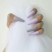 Glossy Extra Long Fake Nail 100pcs Mixed Color Press On Nails Full Cover Ballerina Artificial Coffin False Nails Decor For Women Fgirl DIY Fingernails Designs{Inchcolor_nameinch:InchMixedColorBinch} - 混合顏色B - 查看 6