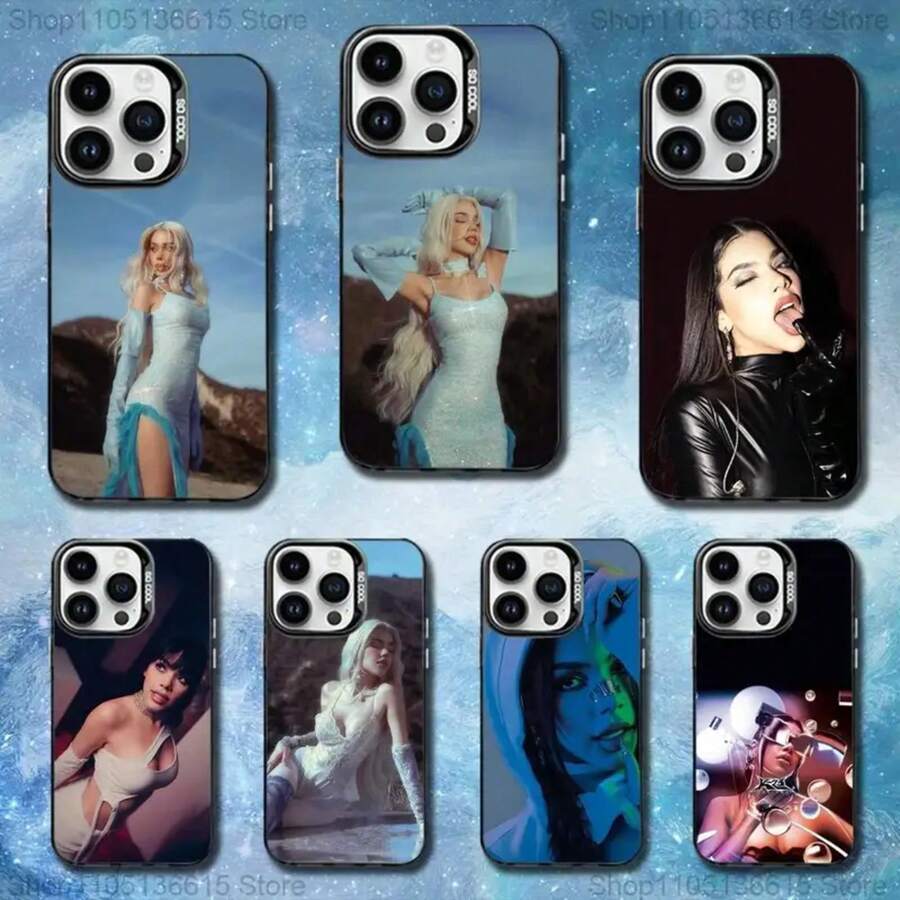 Funda de Teléfono K-Kenia O-OS Singer para iPhone 17 16 15 14 13 12 11 Ais/Pro/Max/Plus, Cubierta Negra Mate a Prueba de Golpes - z4 - Ver 1