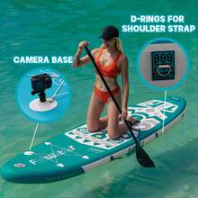 320*84*15cm Blue - Gray Totem Inflatable Paddle Board | 150KG+ Capacity, Full Accessories – AU Summer Outdoor Adventure/Lake Paddling Gear - Blue - View 6