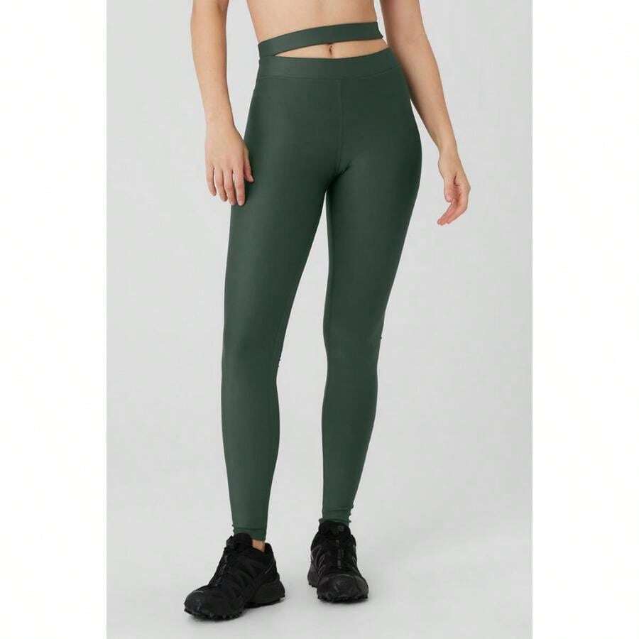 Alo Yoga Airlift High-Waist  Access Legging - Dark Cactus |  | Women Outdoor Leggings - 深色仙人掌 - 查看 1