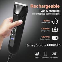 Conduroma 男士体毛修剪器，Manscape 球形阴毛修剪器，3 合 1 男士理容套装，适用于腹股沟、身体、面部，干湿两用电动剃须刀，可更换陶瓷刀片，男士礼物，黑色。