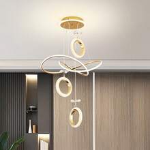 Modern Luxury New Crystal Flower Pendant Light For Bedroom, Dining Room, Living Room, LED Hallway, Staircase, Bar Counter Ceiling Light Fixture, Home Decor - Gold - View 11