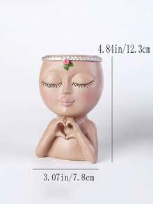 Makeup Brush Storage Box, Heart-Shaped Succulent Planter Pot Home Decoration, Cute Girl Design Pen Holder, Multi-Functional Plastic Vase-Style Makeup Brush Storage Box, Living Room And Office Desk Decoration Bag, Room Decoration, Cosmetic Storage, Dressing Table Accessories, Makeup Bag, Makeup Pouch, Jewelry Box, Storage Bag, Makeup Brush Storage Box, Brush Holder, Perfume Storage Box, Storage Bag. - 彩色 - 查看 8