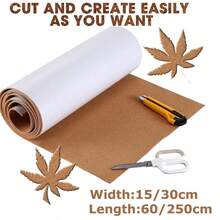 1卷自粘软木垫，加厚背衬 - 耐用软木垫，适用于墙面、家具、抽屉衬垫、DIY工艺品、公告板、隔音板 - 易于裁剪尺寸，防刮擦、防尘，保护家具 | 多用途粘合剂 | 适用于墙面软木板的耐用粘合剂 - 彩色 - 查看 4