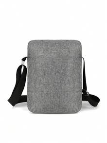 Large Capacity Fashion Men's Shoulder Diagonal Messenger Bag, Multi-Functional Adjustable Strap Zipper Closure, Multi-Compartment Practical Storage Men's Bag Festival - Grey - View 5