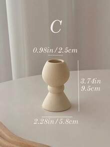 北欧复古极简陶瓷烛台，香薰蜡烛架，欧式浪漫餐桌装饰，树脂材质 - 彩色 - 查看 13