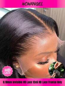 WOWANGEL 13x6 True HD Lace Frontal Closure Human Hair Pre Plucked 14-22 Inch Straight Lace Closure Frontal For Women Human Hair Transparent HD Lace Frontal Human Hair