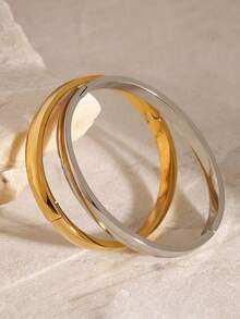 1pc Stainless Steel Flower Shaped Men's Bracelet, Minimalist Fashion Jewelry Gift, Suitable For Daily Wear