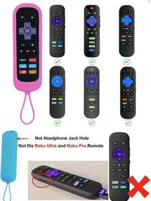 适用于 Roku 电视遥控器的硅胶遥控器保护套，兼容 Roku 电视遥控器，夜光遥控器收纳套，适用于 Roku Streaming Stick 4K、Express 4K+、Premiere、Stream Bar、简易遥控器/语音遥控器，带挂绳绝缘套，适合闺蜜节、小狗主题、嘉年华、妇女节、旅行必备、婚礼回礼、Y2K 主题、卧室、汽车配件、厨房装饰等场合。 - 彩色 - 查看 8