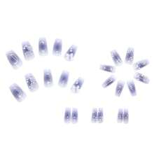 Press On Nails Purple Medium Fake Nails Tips Full Cover Gradient False Coffin Butterfly Nails For Women And FFgirls 24PCS{Inchcolor_nameinch:InchNails-16inch} - 釘子-16 - 查看 3