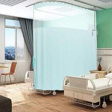 Flame Retardant Hospital Curtain Hanging Medical Privacy Room Divider Cubicle Curtains - Meets For Fire Retardant Testing According To NFPA-701 1 Panel Lake Blue 9x8ft - LakeBlue - View 1