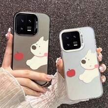 Colorful Silver Phone Case with Puppy Eating Fruit Design for , , and  Models,Compatible with  16, 16 Plus, 16 Pro, 16 Pro Max, 15, 15 Plus, 15 Pro, 15 Pro Max, 14, 14 Plus, 14 Pro, 14 Pro Max, 13, 13 Pro, 13 Pro Max, 12, 12 Pro, 12 Pro Max, 11, 11 Pro Max, 7, 8, X, XS.For : Silver Edition for  Galaxy S25 Ultra, S24 Plus, S23 FE, S21 Pro, S22, S20, A03s, A05s, A14, A31, A53, A34, A10, A04e, M04, A33, A35, A55, A72, A71, A70, A22, A16, A06, A20s, A54.Trendy new fashion design. - Beis - Ver 6