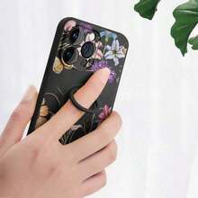 [Teléfono] Soporte de anillo de silicona, TPU antigolpes con agarre giratorio de 360°, cobertura total para phone 12, 13, 14, 15 y 16 (incluidos Pro/Pro/Plus). Colores: negro, blanco y azul. - Multicolor - Ver 5