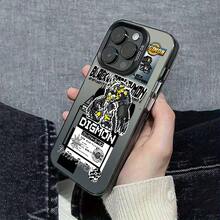 Nueva Funda de Teléfono de Estilo Pixel Creativo con Diseño de Agumon  , Adecuada para 16 16e 15 14 13 12 11 Pro X XR XSMAX 8 e Plus, Cubierta Trasera Dura Mate, Funda para Smartphone,Diseño de Anime,Impreso con,Usuarios de,Entusiastas de la Tecnología17 17promax - Negro - Ver 4