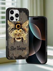 Bee Unique Floral Phone Case  High End | Elegant | Yellow Resistant And Wear-Resistant | Scratch Resistant And Drop Resistant | Wholesale Of Phone Cases - UV Printing (Selected Christmas Gifts, Halloween Gifts, Valentine's Day Gifts, Birthday Gifts - 黑色 - 查看 6