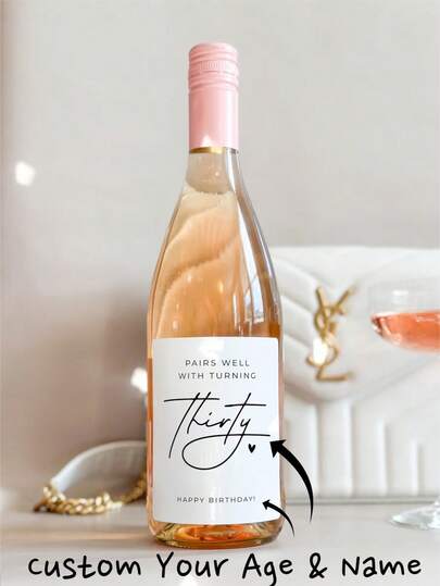 1pc Personalized Wine Bottle Sticker | Custom Photo Wine Label Waterproof UV Resistant | Celebration Party Decoration Sticker | Customized Wine Bottle Labels For Wedding, Birthday, Anniversary, Engagement, Graduation | Unique Gay Couple Gift Idea | LGBTQ Wedding Decor