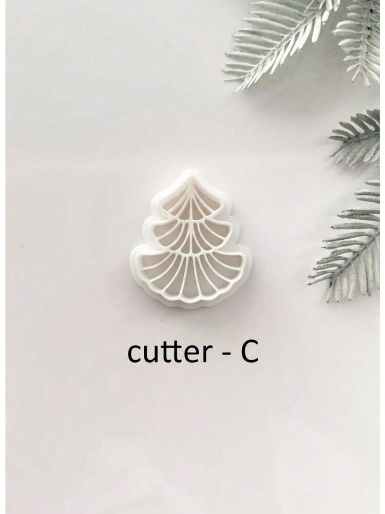 Juego de cortadores de arcilla polimérica en forma de árbol de Navidad, herramienta para hacer aretes de arcilla blanda, suministros DIY para joyería, sello para hacer aretes de botón de arcilla polimérica - Blanco - Añade 9