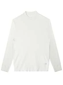 Men's Ribbed Turtleneck Long Sleeve Knitted Sweater, Suitable For Casual Daily And Commute , Fall