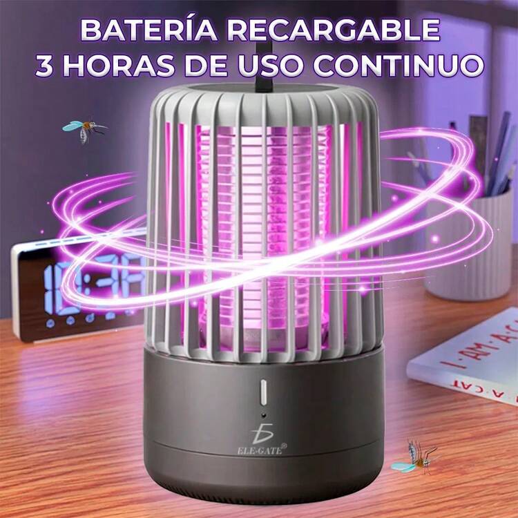 ELE-GATE Lampara Anti mosquitos Eléctrica con Tecnología UV - Multicolor - Añade 3