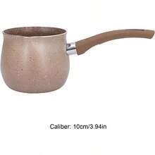 Mini Saucepan 0.8qt/750ml Nonstick Butter Warmer Multi Milk Pot Stockpot Practical Small Melting Pot With Handle Pour Spouts - Đồng - Xem 3