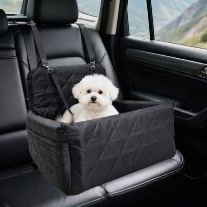 1pc High Quality Foldable Pet Booster Seat Cushion, Waterproof Pet Car Seat Cover, Suitable For Pets Outdoor And In-Car Use, All Season