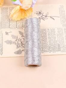 1pc 100m Christmas Decoration Metallic Thread 1mm Gold String Gift Wrapping Line DIY Jewelry Cord Christmas Decorative Rope - Silver - View 10