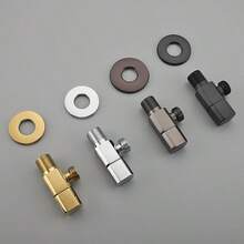Mini Full Copper Water Angle Valve Single Cold Water Toilet Angle Valve In Gun Grey And Gold For Bathroom Bathroom Accessories Bathroom Tools