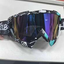 Unisex PC Lens Motorcycle Goggles, Outdoor Sports Protective Glasses, Windproof Sandproof Goggles, For General Decorative Use - Polycarbonate Frame, No Diopter - Multicolor - View 18