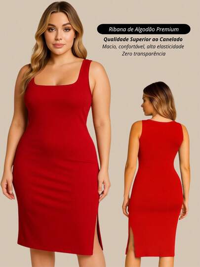 Vestido midi look natal reveillon ano novo roupa elegante