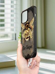 Bee Unique Floral Phone Case  High End | Elegant | Yellow Resistant And Wear-Resistant | Scratch Resistant And Drop Resistant | Wholesale Of Phone Cases - UV Printing (Selected Christmas Gifts, Halloween Gifts, Valentine's Day Gifts, Birthday Gifts - 黑色 - 查看 5