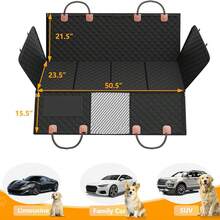 Dog Backseat Extender Pad - Rigid Bottom Dog Car Seat Cover With 1 Leak-Proof Pad, Foldable Dog Hammock, Suitable For Sedans, SUVs And Trucks, Pet Rear Seat Protector Mat With Mesh Window Dog Travel Bed - Black - View 4