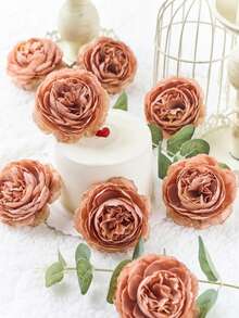Artificial Peony Flowers Simulated Peony Flower Heads With Stems For Wedding Party Decoration Cake Decoration And Home Living Room Table Centerpieces Fake Plants Fall Decor Room Desk Garden Decor Room Decoration Stuff Essential For The Home Essential For Decoration - Multicolor - View 7