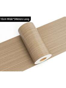 1 Roll Faux Wood Grain Waterproof Vinyl Peel And Stick Decorative Trim, Self-Adhesive Thin Edging Strips For Door Frames, Baseboards, Home Decor Renovation, Easy To Apply And Durable, Removable, Ideal For Living Room And Bedroom Corners - Multicolor - View 18