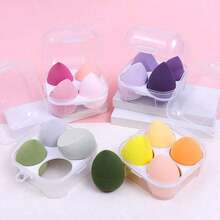 Four-Color Teardrop Makeup Sponge Set, Beauty Combination, Multiple Colors, Professional-Grade Skin-Friendly Powder Puff, Detailed Makeup Application Of Corners Of Eyes And Nose, Soft Sponge That Does Not Absorb Powder, Dual-Use Wet And Dry Beauty Tools, Makeup Artist Recommended, Essential Travel Makeup, Comes With A Cleaning Storage Box,Cheap,Valentine's Day,Cheap Items,Travel,Travel Essential,Room Decor,Valentine's,Cheap Stuff,Room,1 Dollar Items,Vacation Essentials,Gifts Women,Bedroom,Valentine,99 Cent - 彩色 - 查看 10
