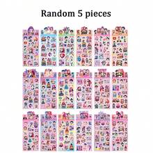 5/10张随机卡通K-Pop女巫猎人组合贴纸，防水贴纸，适用于笔记本、文具、手机、水瓶 - 彩色 - 查看 11