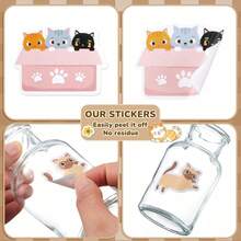 500 Cat Stickers, Rewards For Office Supplies, Animal Incentives, School Supplies, School Classrooms, 8 Designs (Each With A Diameter Of 1 Inch), Including Cat Pattern Party Gifts - Cat - View 5