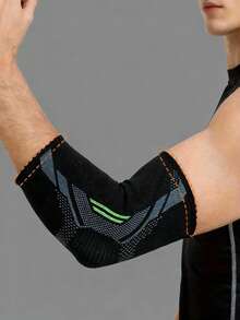 1pair-Compression Elbow Sleeves, High Elasticity Knitted Elbow Brace, Breathable And Comfortable-Suitable For Daily Work And Life, Fitness, Running, Tennis, Badminton- For Men & Women Gym Accessories - Black - View 10