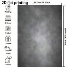 Gray Gradient Vintage Abstract Texture, Suitable For Portrait Photography Studio Props, Portrait Photography Banners, Vinyl Material - Dark Grey - View 6