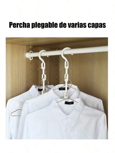Perchas mágicas multifuncionales almacenamiento de artefactos plegables de varias capas ahorro de espacio perchas de plástico de varias capas almacenamiento y contracción