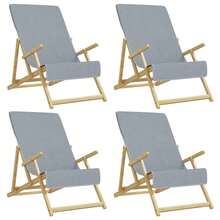 vidaXL 4 Stück Strandtücher, Grau, 60x135 Cm, 400 G/M² - Grey - View 2