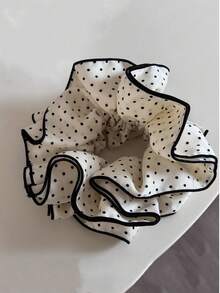 2个/1个优雅波点发圈，适合女性日常使用的头发配饰，发绳，发圈，洗脸马尾辫发饰 - 彩色 - 查看 23