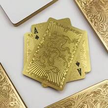 1 Set Of Matte Gold Dragon PVC Cards - Durable Hardened Set, Perfect For Valentine's Day, Thanksgiving, Christmas, Halloween, And New Year Celebrations - Elegant Design With Intricate Patterns, Ideal For Parties, Gatherings, Holiday Game Nights, And Sophisticated Occasions - High-Quality Printing, Best For Christmas, Perfect For Thanksgiving - Multicolor - View 6