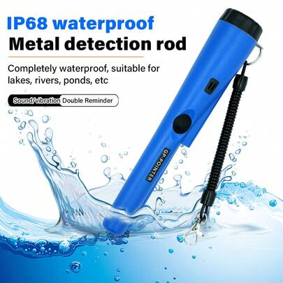 Handheld Metal Detector Probe, Waterproof GP Pointer, Treasure Hunting Locator Detector, Suitable For Adults & Teenagers - Orange, Black, Blue, Green, Christmas Eve, Father's Day Gift