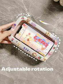 1个防水浴室手机支架，壁挂式淋浴手机收纳架