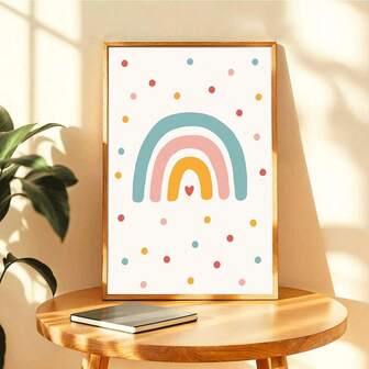 1PC Rainbow Art Posters Scandinavian Style Wall Decoration Unframed Canvas Printing Home Decoration Hanging Pictures Room Decoration Murals Suitable For Living Rooms Bedrooms Bathroom Kitchens Dining Rooms And Offices Gallery Art Canvas Wall Arts Perfect Festival Gifts Festival Party Decorations Wall Decorative Paintings Winter Posters
