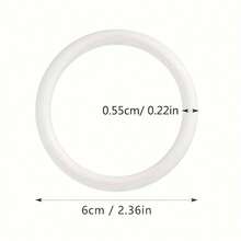 5/10/20pcs 2.4/3.3/3.9 Inch Handmade White Plastic Round Rings, DIY Crafts, Baby Shower Party Favors