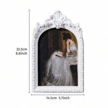 1个复古黑白拱形花卉装饰相框，复古欧式温馨家居桌面装饰照片展示框，适用于照片展示、家居装饰和摄影道具 - 彩色 - 查看 13