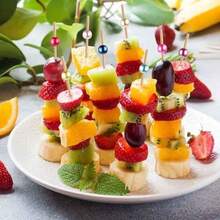 30/99 piezas de 12cm Palillos de cóctel de bambú natural, punta redonda suave, palillos de bambú, adecuados para aperitivos, tablas de charcutería, pinchos de fruta, recuerdos de fiesta, bodas, cumpleaños y eventos corporativos - Multicolor - Ver 8