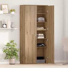 vidaXL Highboard Eiche Handwerklich 80 X 35 X 180 Cm Holzwerkstoff - Giallo - Visualizzare 4